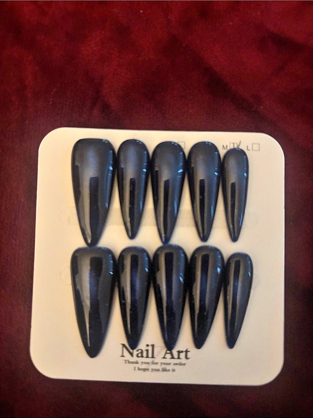 Black Press-On Nails NWT